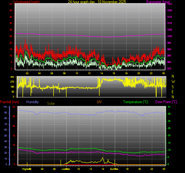 24 Hour Graph for Day 10