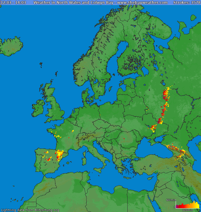 Pomer bleskov (Stanica Amuré) Európa 2024 Máj