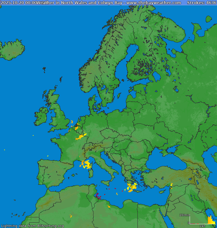 Zibens karte Europa 2025.10.21