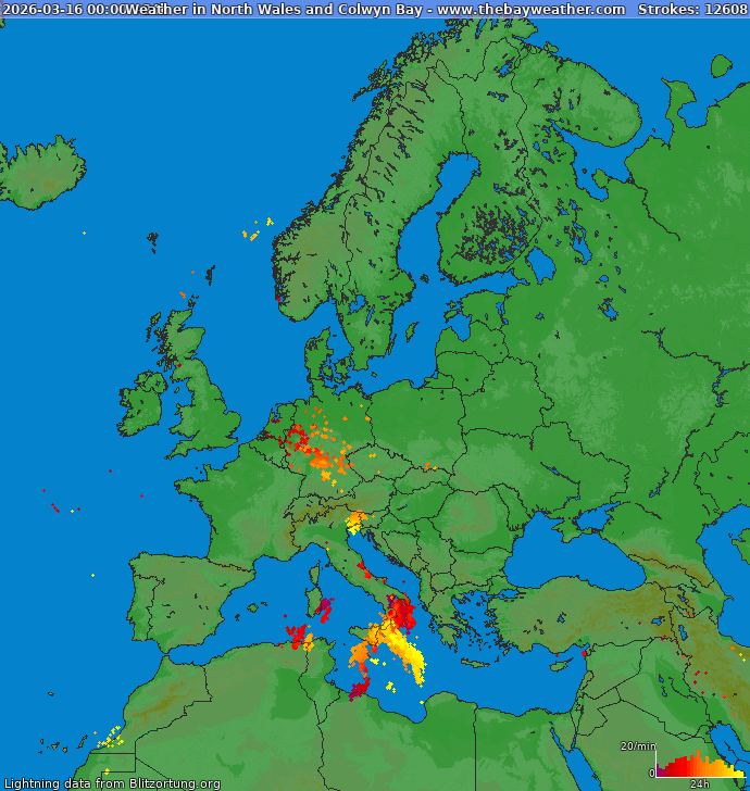 Blitzkarte Europa 16.03.2026