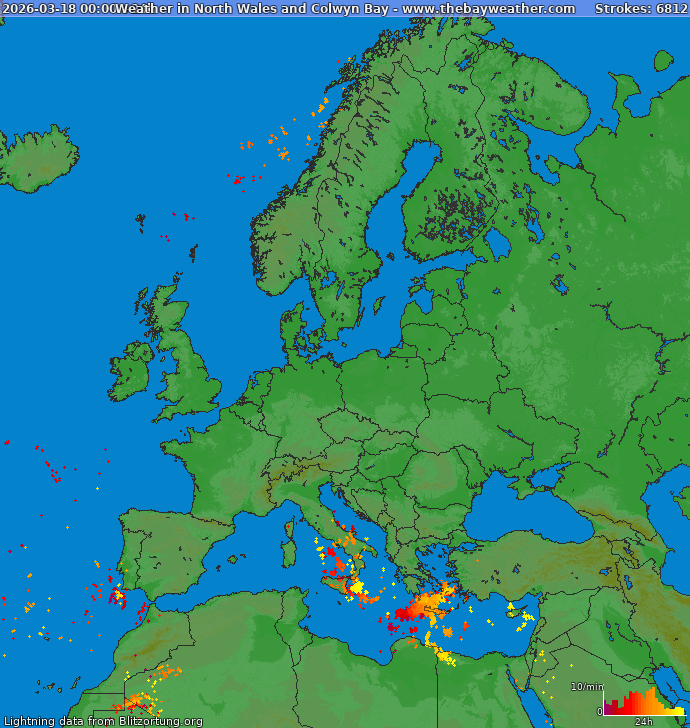 Blitzkarte Europa 18.03.2026