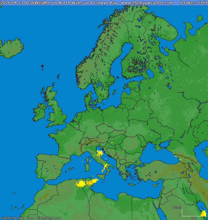 Blixtkarta Europa 2026-04-14