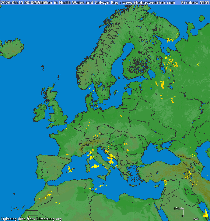 Carte de la foudre Europe 16/05/2026