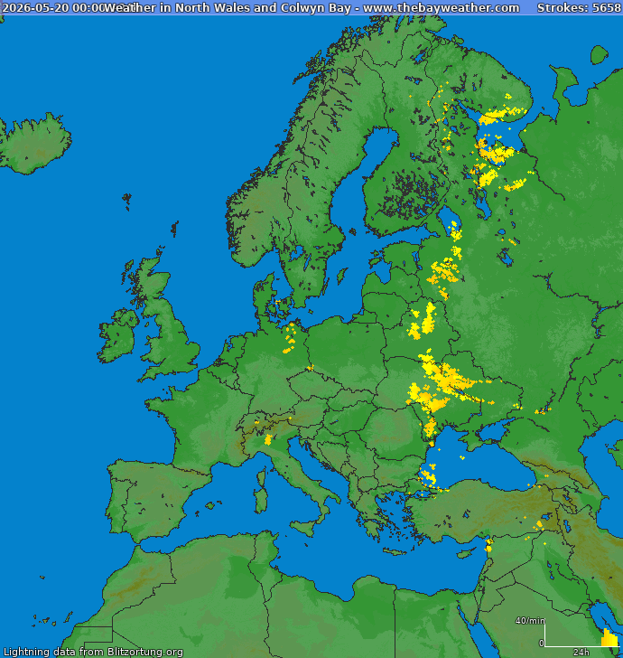 Mappa dei fulmini Europa 21.05.2026