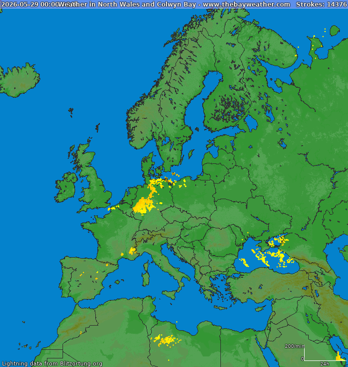 Lightning map Europe 2026-05-30