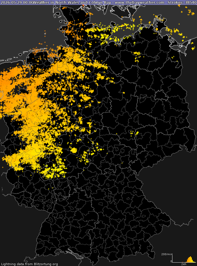 Lightning map Germany 2026-05-30