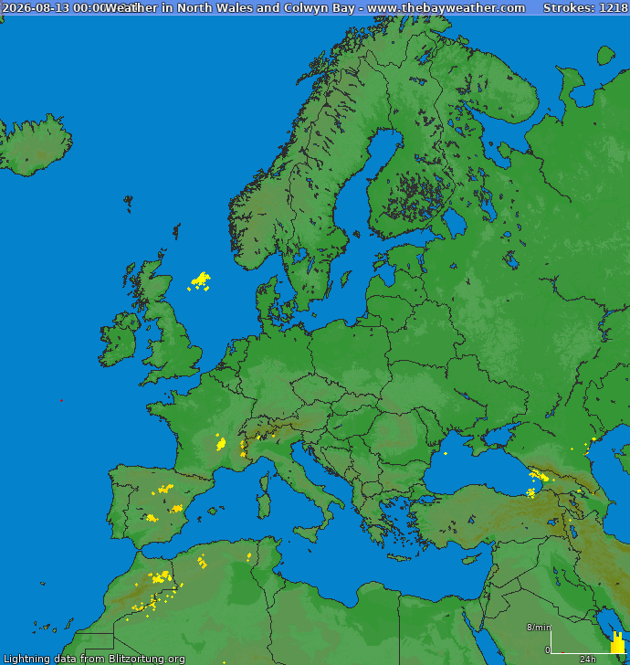 Blitzkarte Europa 14.08.2026